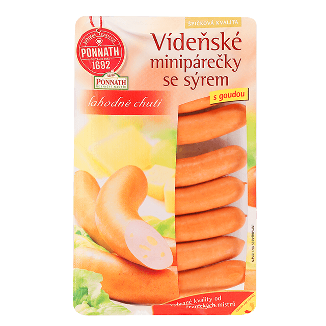 Vídeňské minipárečky se sýrem