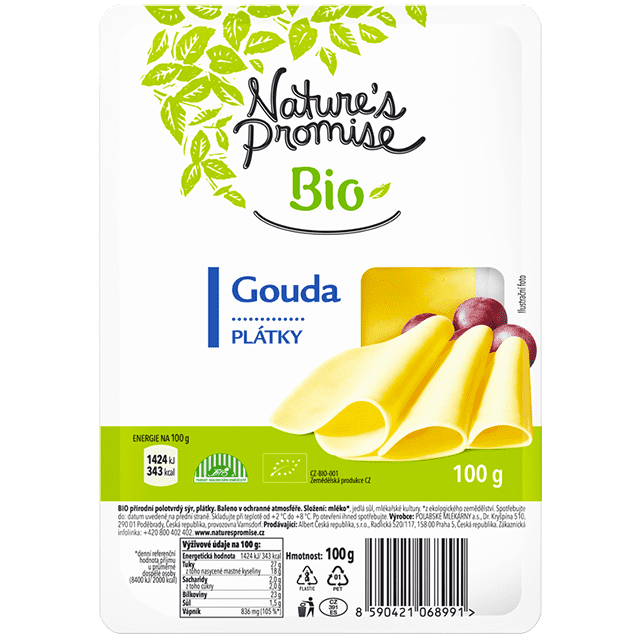 Nature’s Promise Bio Gouda 48% plátky