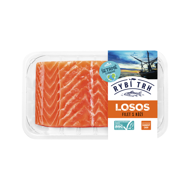Losos čerstvý – filet s kůží