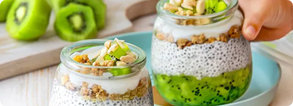 Chia pudink s kiwi do skleničky - Desktop