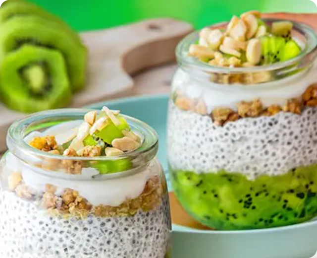 Chia pudink s kiwi do skleničky - Mobile