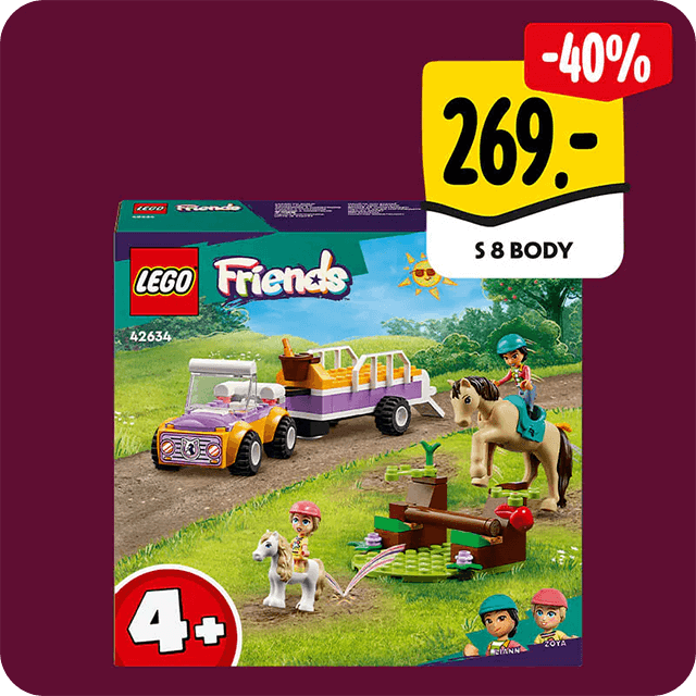 LEGO® FRIENDS Přívěs s koněm a poníkem