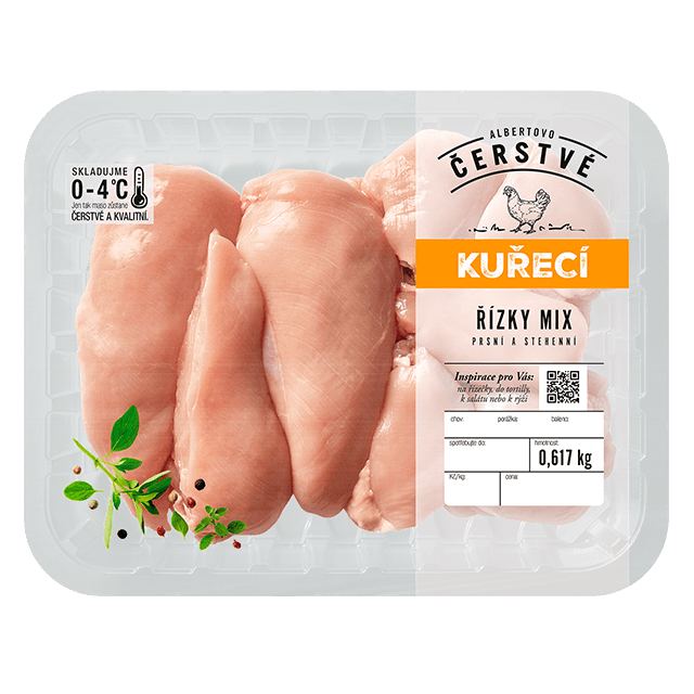 Kuřecí prsní a stehenní řízky MIX