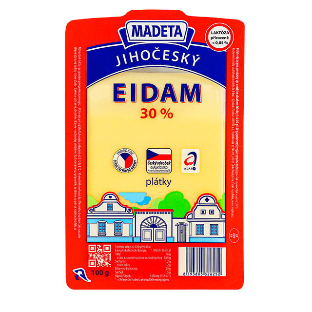 Madeta Jihočeský eidam 30%&nbsp;– plátky