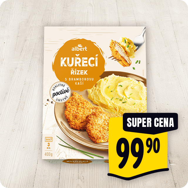 Albert Kuřecí řízek s bramborovou kaší