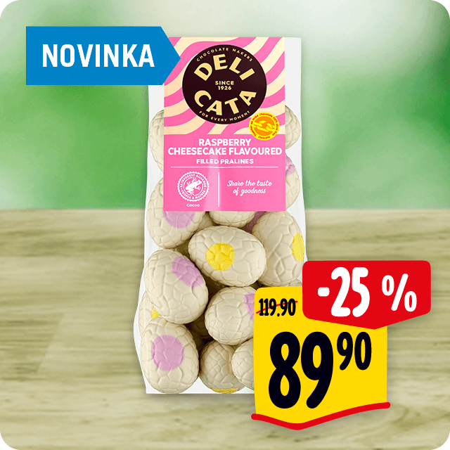 Delicata Čokoládová vajíčka malinový cheesecake
