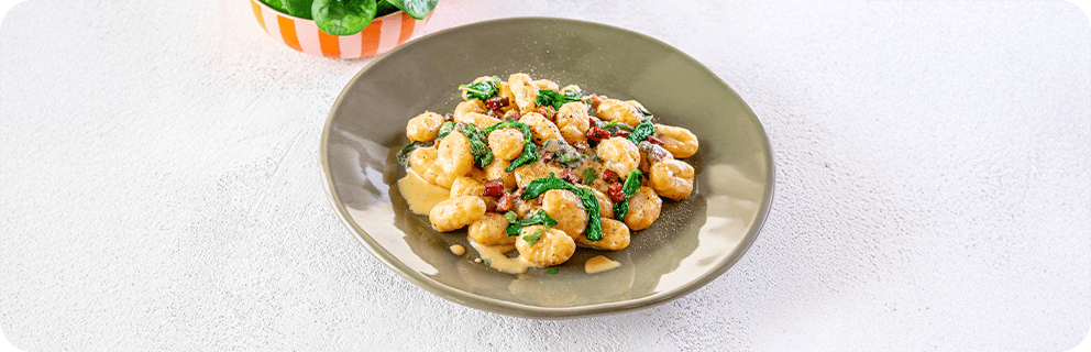 Bezlepkové gnocchi à la carbonara - Desktop