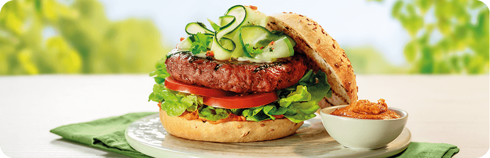 Veggie burger s nakládanou cuketou - Desktop