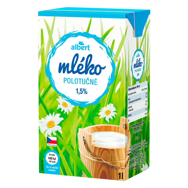 Albert Trvanlivé mléko 1,5%