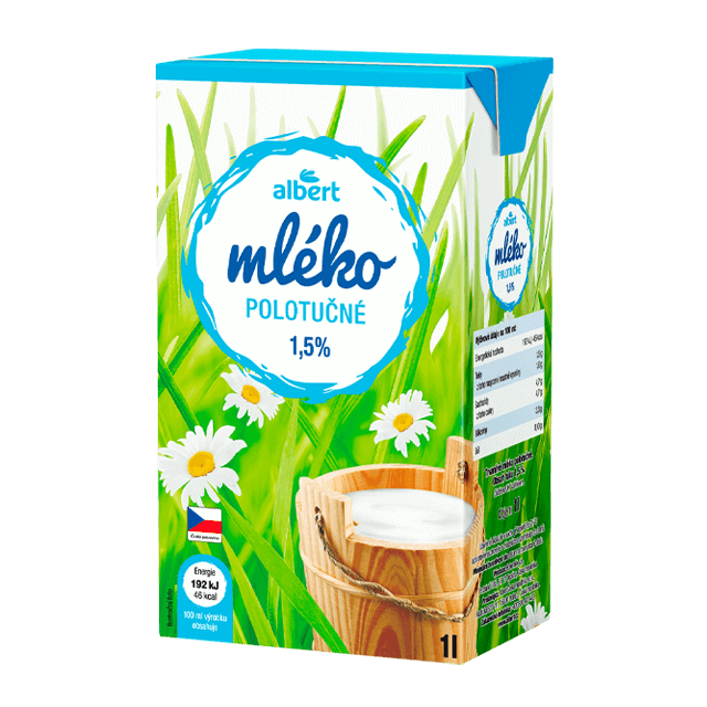 Albert Trvanlivé mléko 1,5%