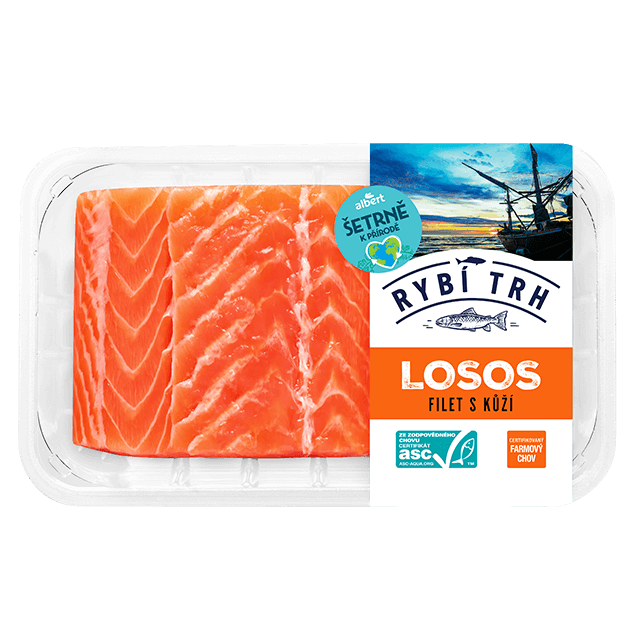Losos čerstvý – filet s kůží