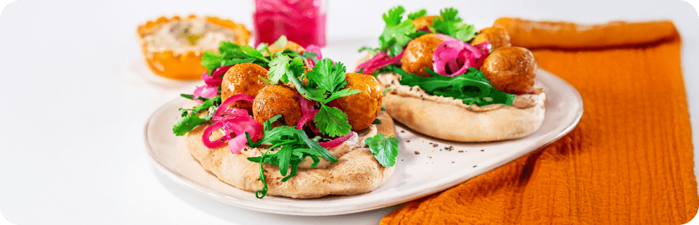 Falafel s domácím bezlepkovým pita chlebem - Desktop